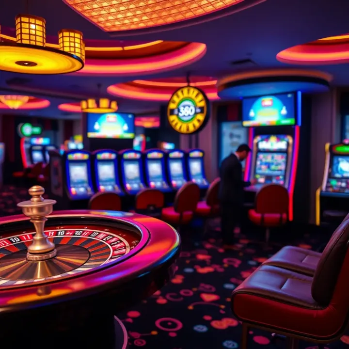 Digital casino interface displaying stablecoin transaction options